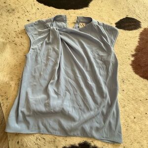Chic Sleeveless Top in Soft Blue